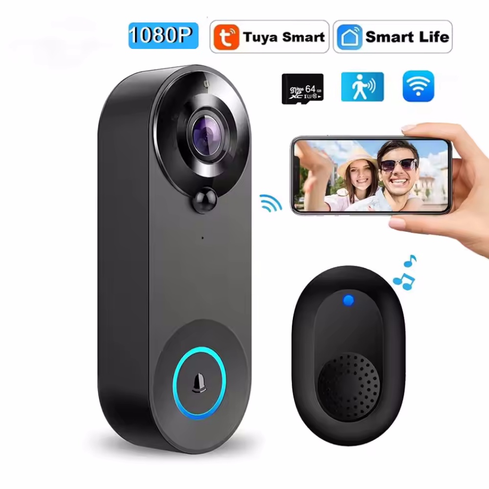 Home Security Blink - Tuya 1080P Wireless WIFI Doorbell Video