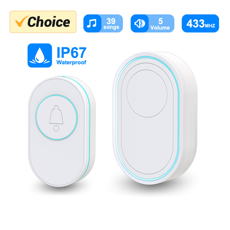 Home Security Blink - Wireless Doorbell IP67 Waterproof OutDoor Button