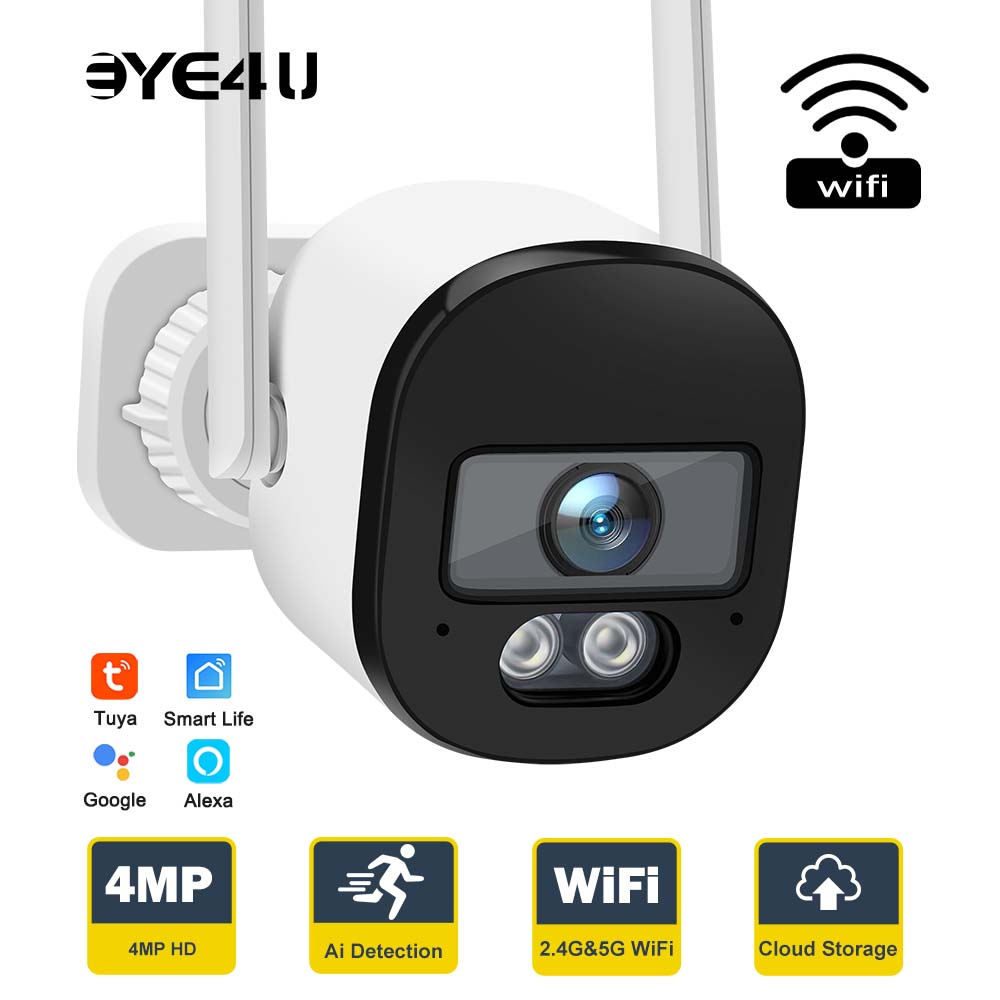 Home Security Google Camera - Tuya 4MP Bullet Security Camera 2.4G/5G