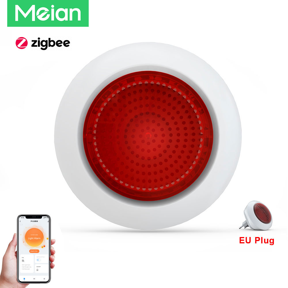 Home Security Siren - Meian Flash Sound Siren Alarm Tuya