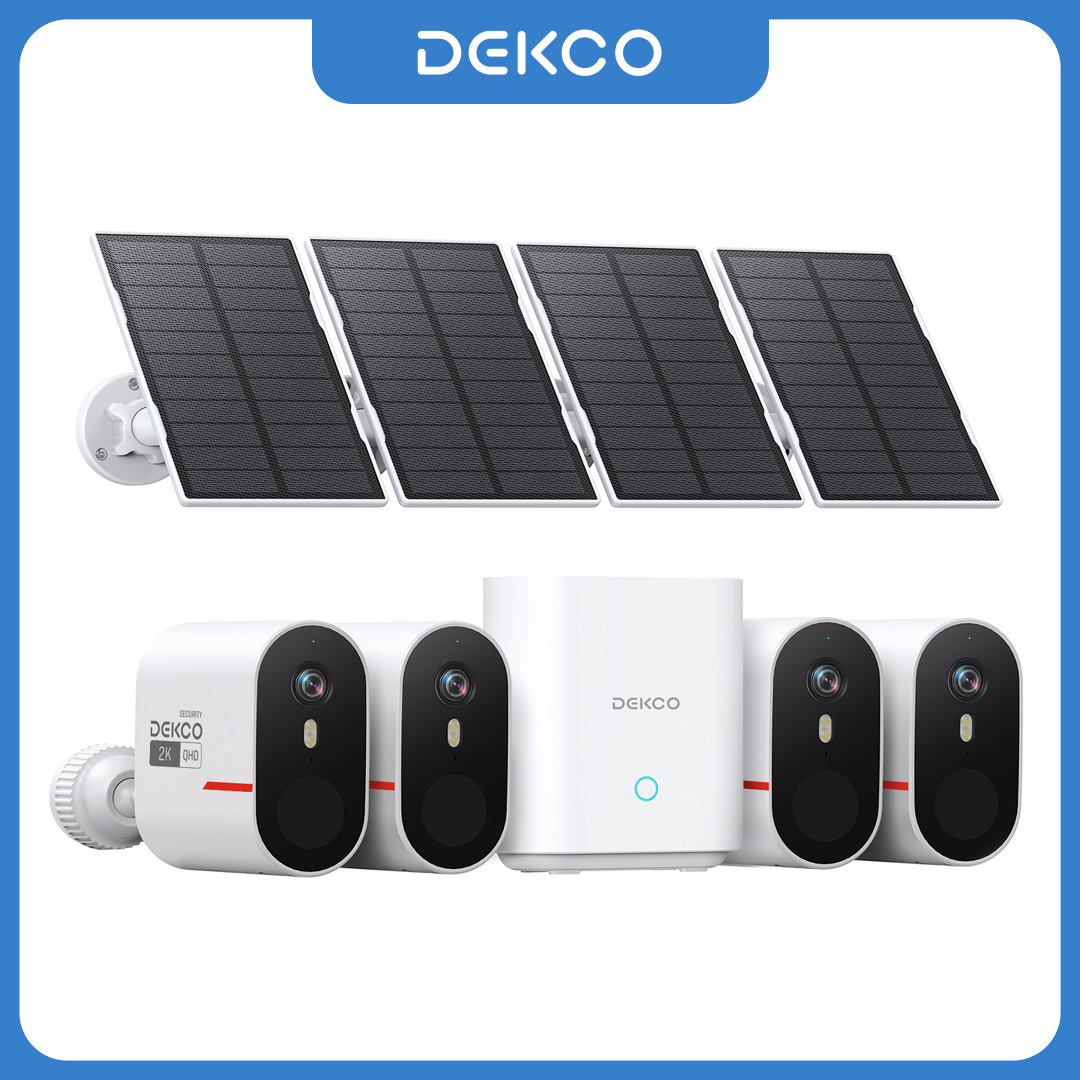 Home Security Google Camera - Dekco 3MP WiFi Solar Camera System