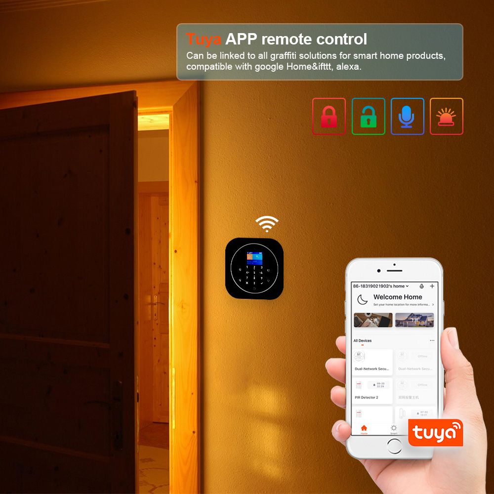 KERUI G12 2G Wifi Wireless Hom - đánh giá và giá Sim Gsm Alarm