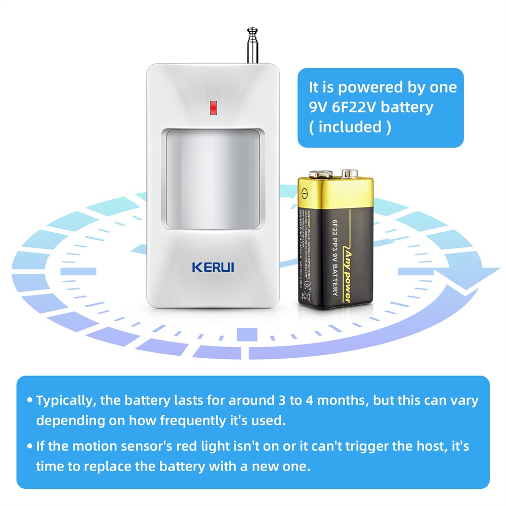 KERUI Wireless PIR Motion Sens - đánh giá và giá Sim Gsm Alarm