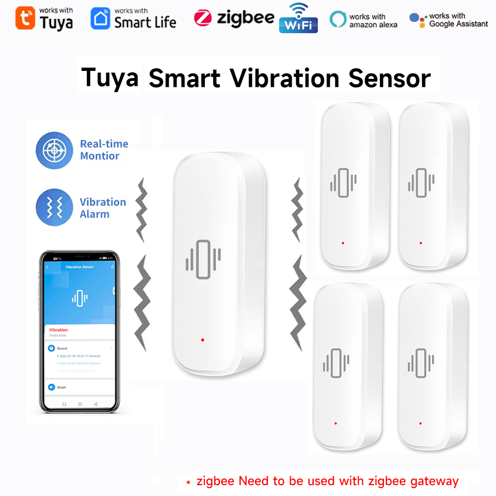 Tuya WiFi Zigbee Smart Vibrati - đánh giá và giá Home Security Alarm