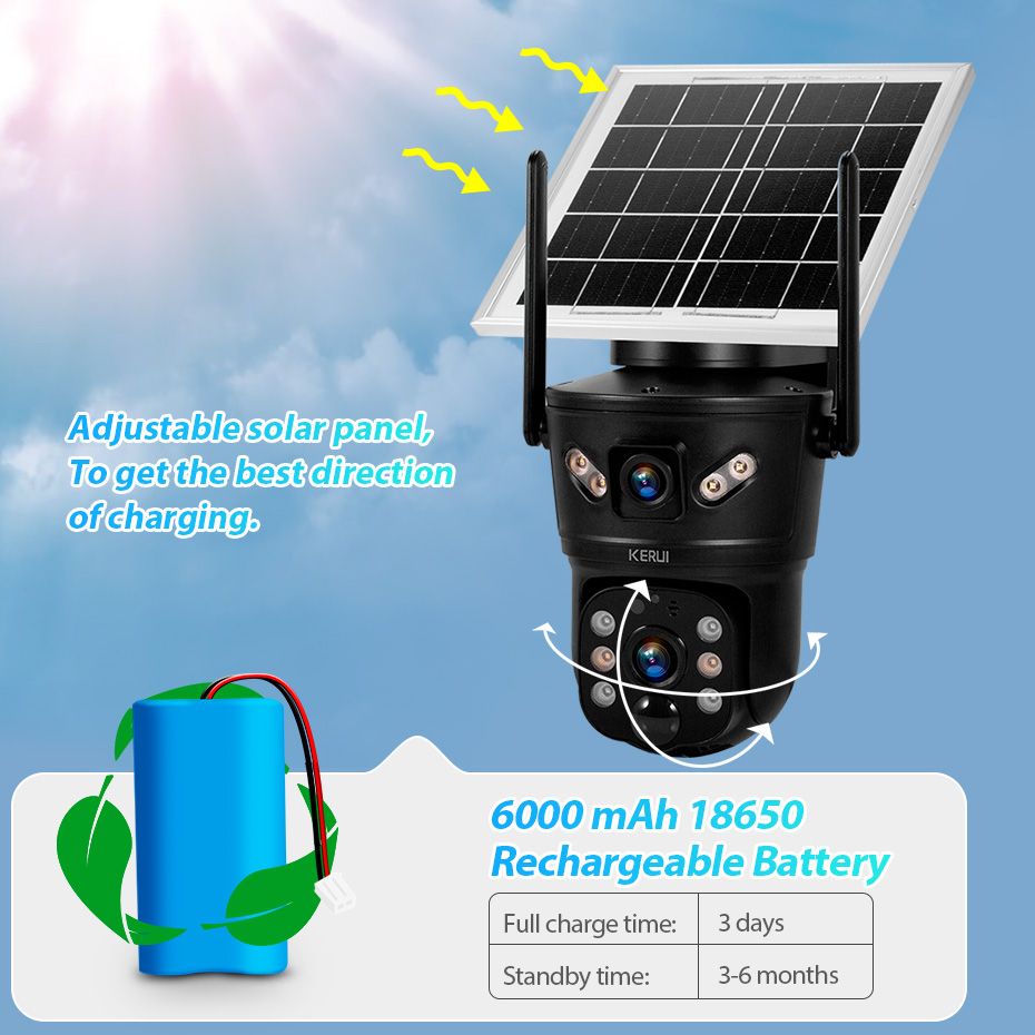 KERUI 6MP 4G SIM WiFi Solar Ca - đánh giá và giá Home Security Product