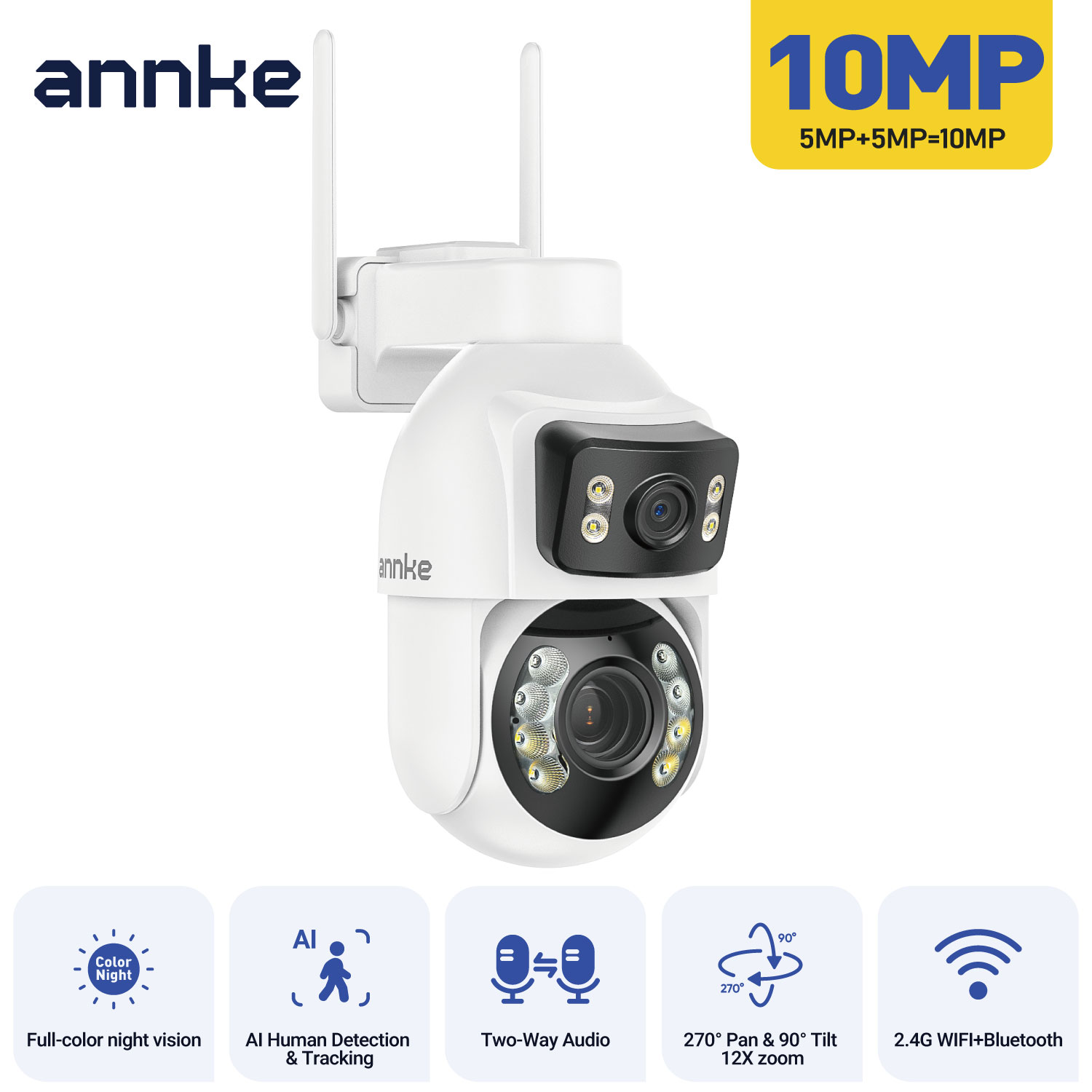 ANNKE 3 Inch PTZ Dual-Lens Sec - đánh giá và giá Home Security Google Camera