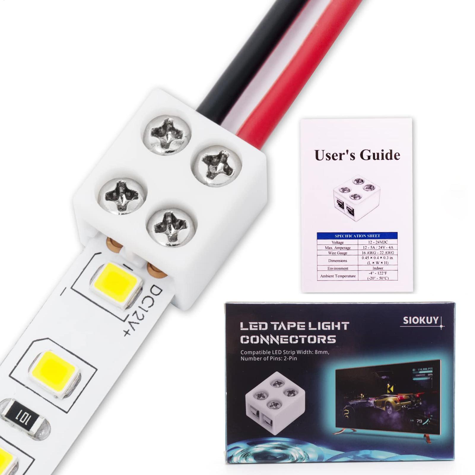 LED strip connectors 8mm solde - đánh giá và giá Home Security Providers