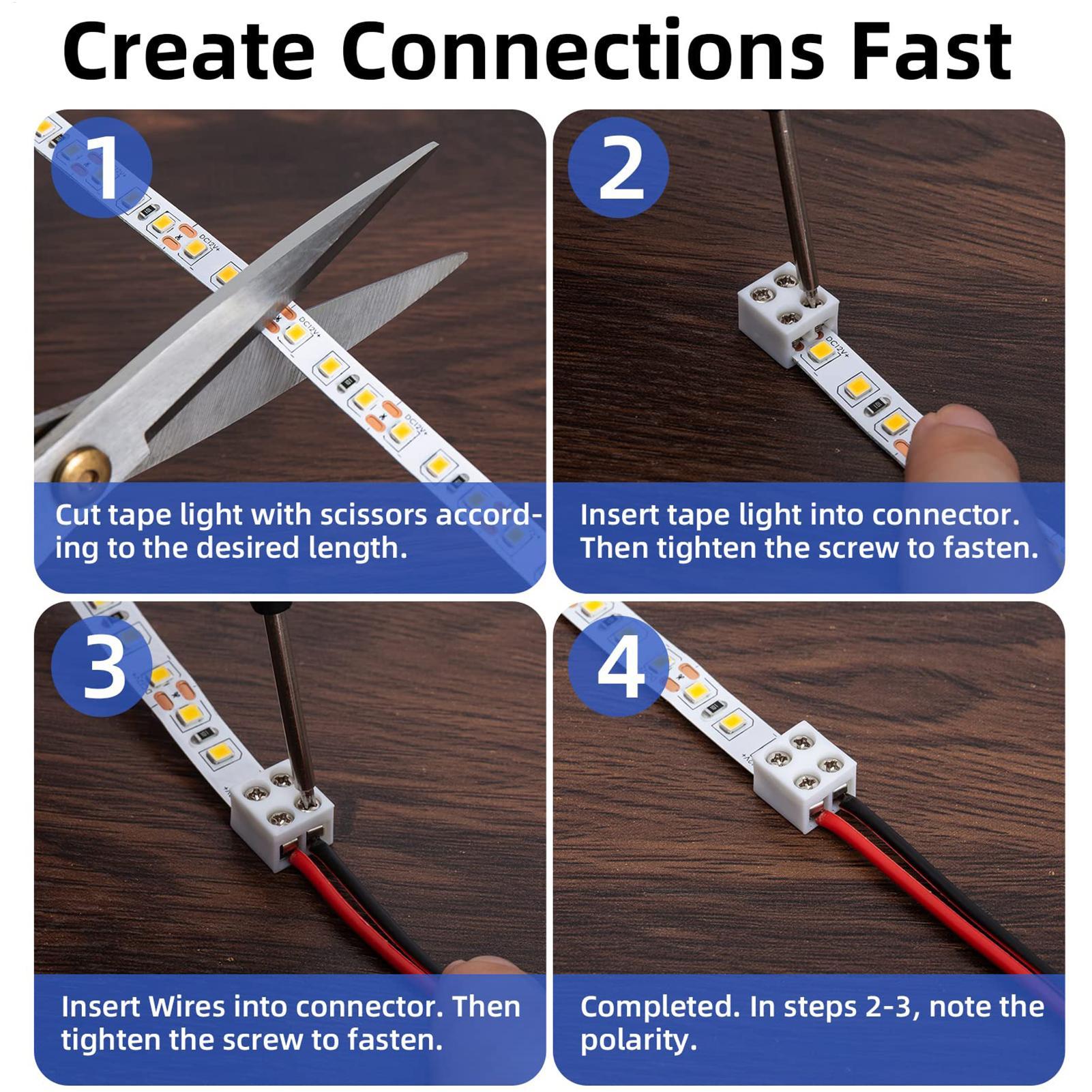 LED strip connectors 8mm solde - đánh giá và giá Home Security Providers