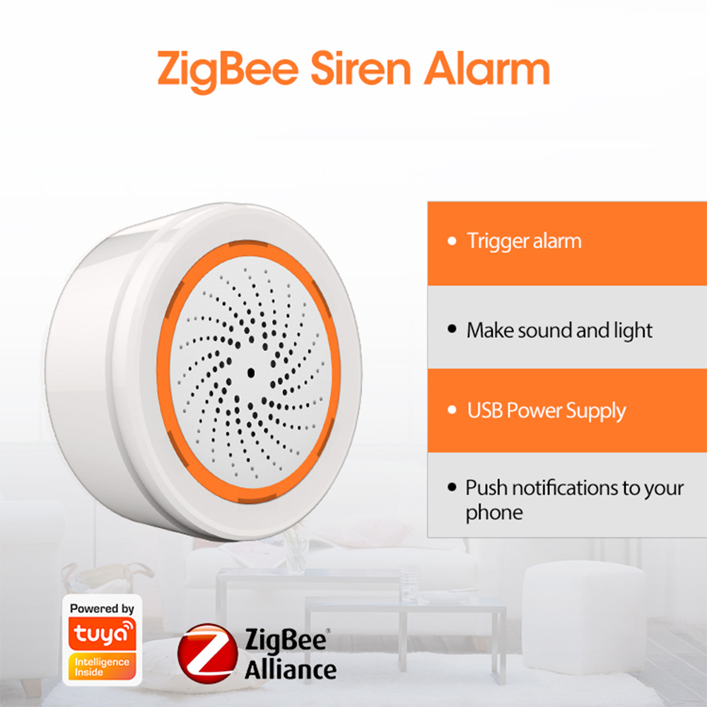 Coolcam Tuya Zigbee Smart Sire - đánh giá và giá Home Security Siren