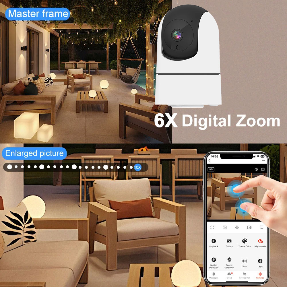6MP WiFi Camera Tuya Smart Hom - đánh giá và giá Home Security Google Camera