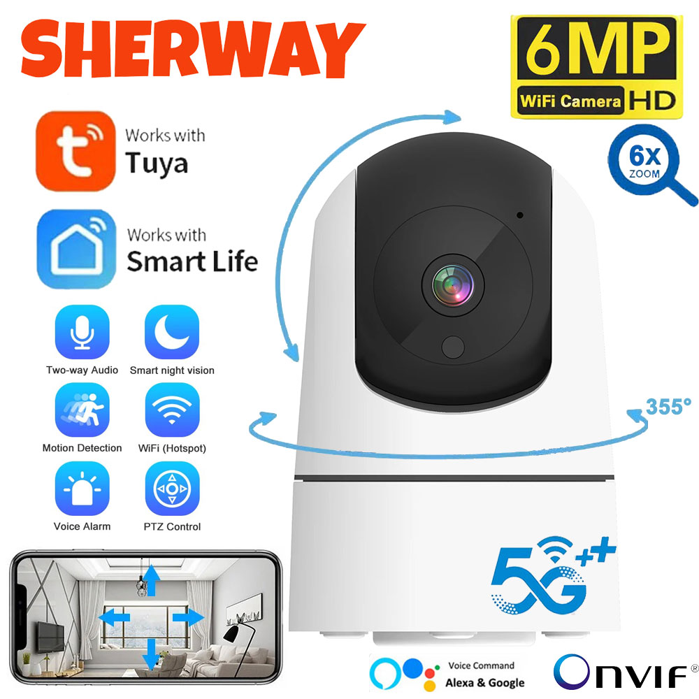 6MP WiFi Camera Tuya Smart Hom - đánh giá và giá Home Security Google Camera