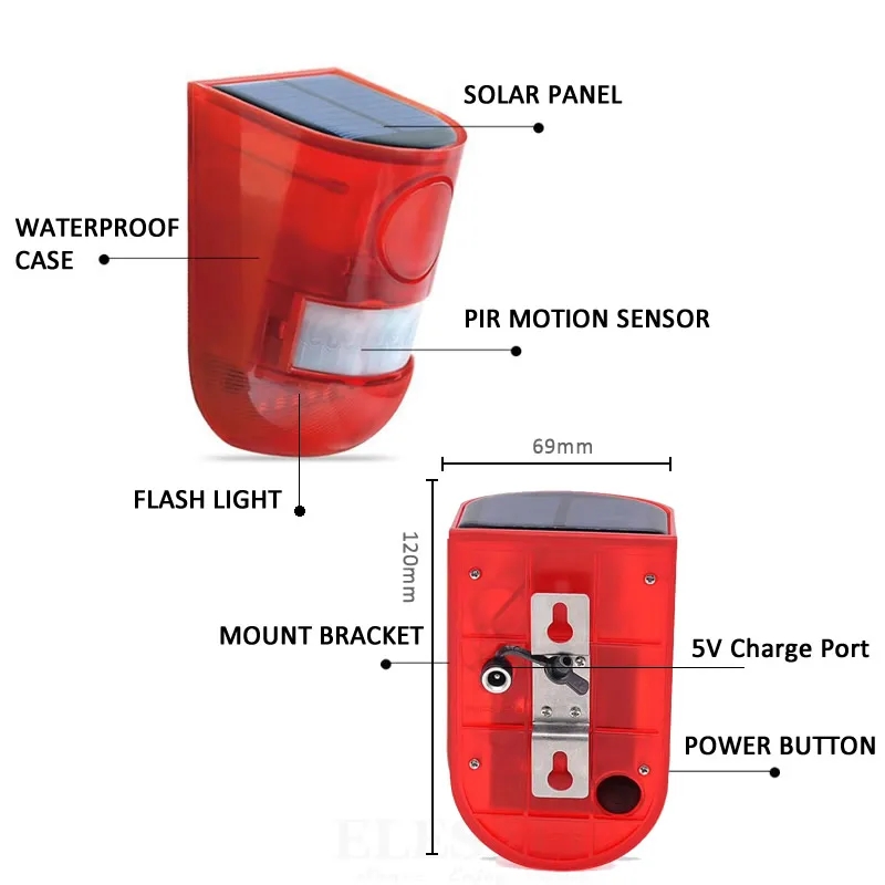 Waterproof Solar Powered Alarm - đánh giá và giá Home Security Blink