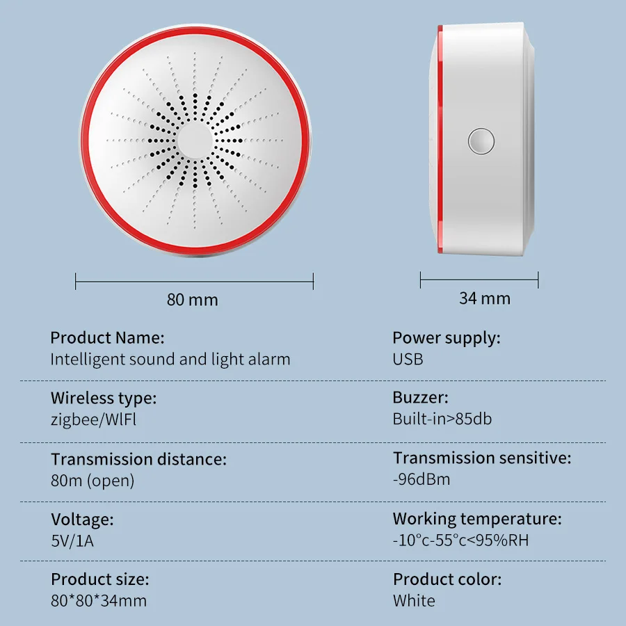 Tuya WiFi ZigBee Smart Alarm S - đánh giá và giá Home Security Blink