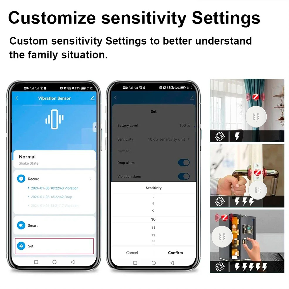 Tuya ZigBee Smart Vibration &  - đánh giá và giá Home Security Alarm