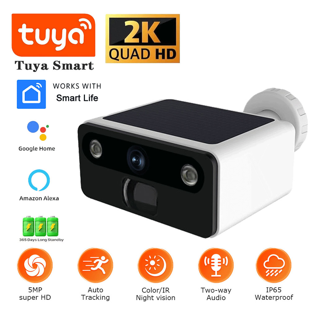 2K Tuya Solar Security Camera  - đánh giá và giá Home Security Google Camera