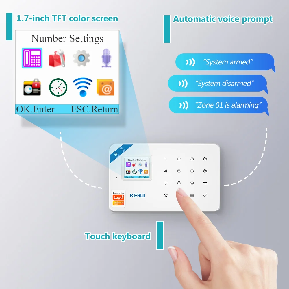 KERUI W181 Alarm System Securi - đánh giá và giá Home Security Google Camera