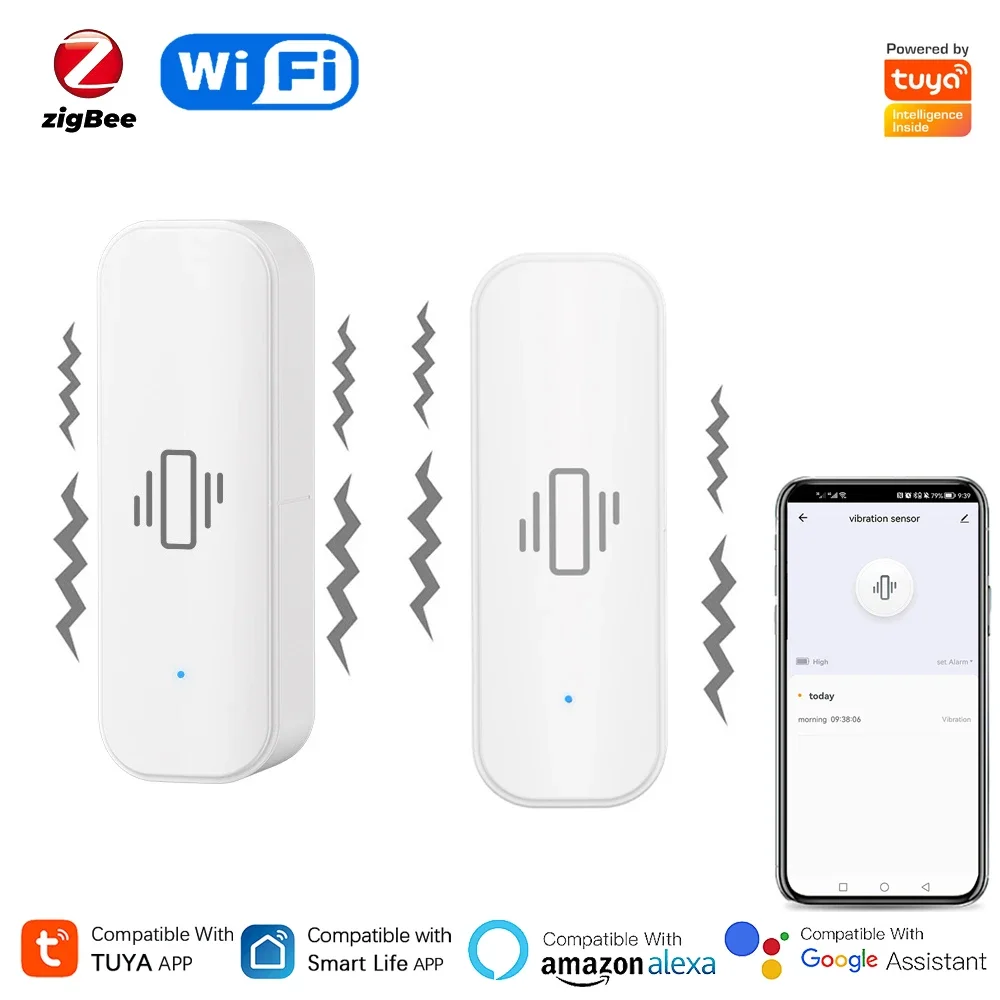 Tuya WiFi/Zigbee Smart Vibrati - đánh giá và giá Home Security Alarm