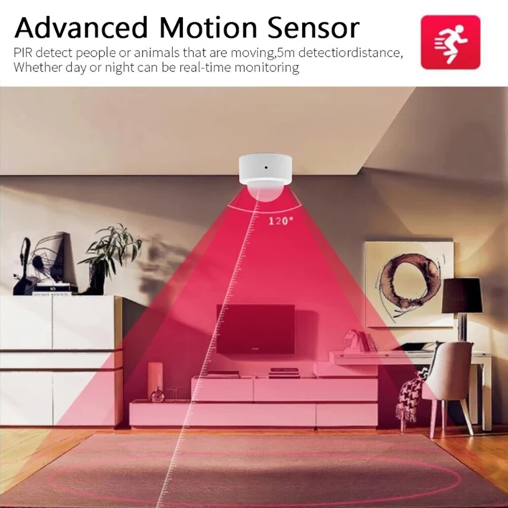 Zigbee Mini PIR Motion Sensor  - đánh giá và giá Home Security Alarm