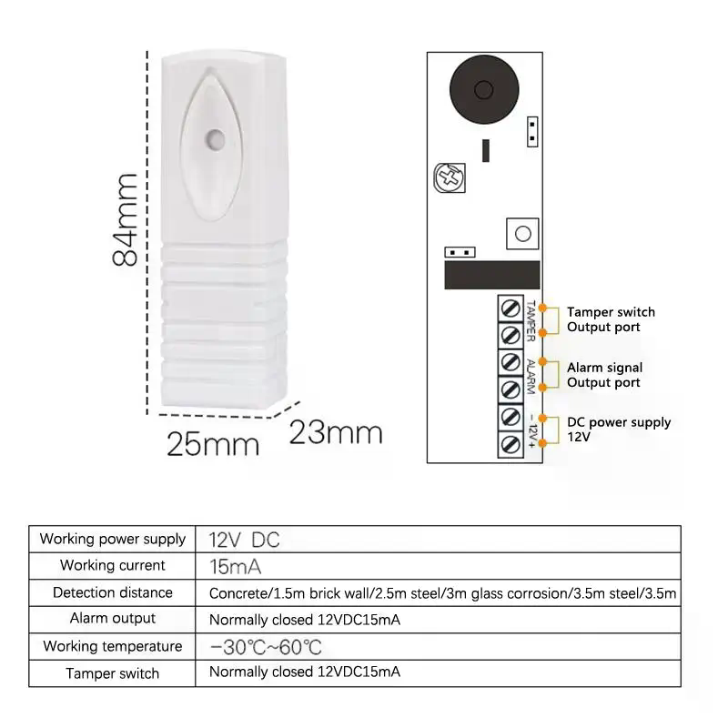 Wired Photoelectric Vibration  - đánh giá và giá Home Security Alarm
